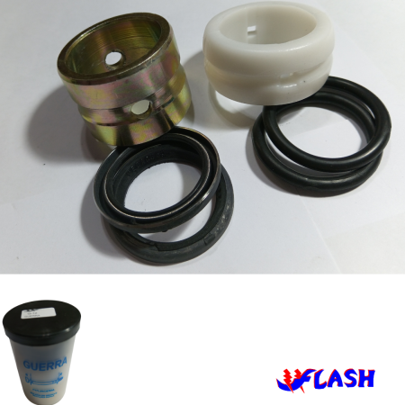 G-12 KIT GUERRA BUCHA CONICA DE TECNIL E BUCHA RETA FLANGE DE AÇO COM RETENTORES E VEDACAO SEPARADA - Imagem 4