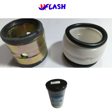 G-12 KIT GUERRA BUCHA CONICA DE TECNIL E BUCHA RETA FLANGE DE AÇO COM RETENTORES E VEDACAO SEPARADA - Imagem 5