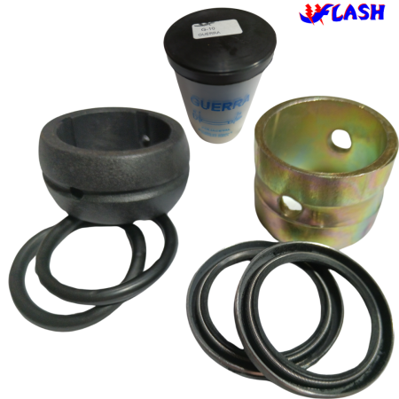 G-10 KIT GUERRA BUCHA MANCAL DE NYLON COM BUCHA FLANGE DE AÇO E RETENTOR AVULSO - Imagem 2