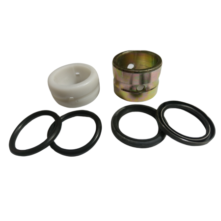 G-12 KIT GUERRA BUCHA CONICA DE TECNIL E BUCHA RETA FLANGE DE AÇO COM RETENTORES E VEDACAO SEPARADA
