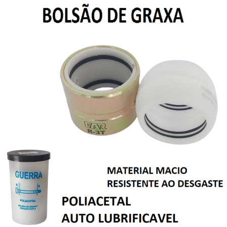 G-3G KIT S GUERRA COM BUCHA DE VEDAÇAO GAXETA E RETA DE AÇO COM REFIL DE TECNIL