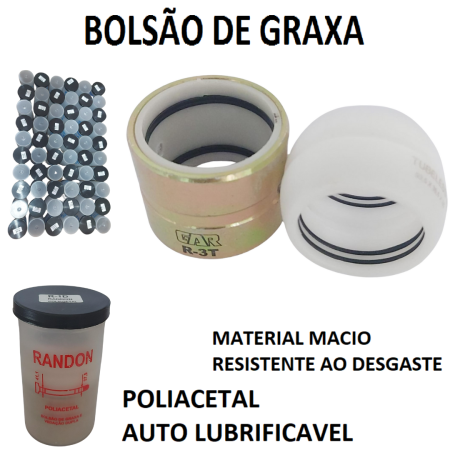 R-3G KIT DO S RANDON COM BUCHAS DE TECNIL E AÇO COM REFIL TECNIL - Imagem 5