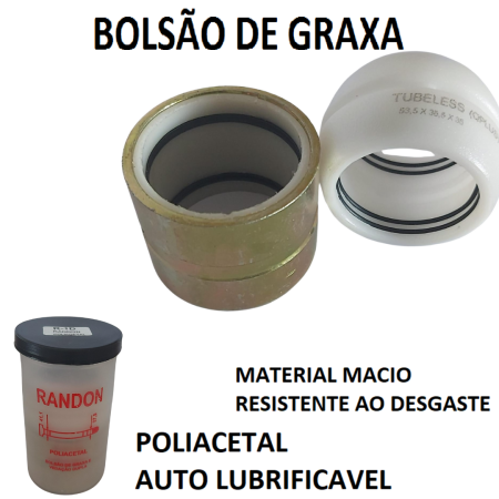 R-3G KIT DO S RANDON COM BUCHAS DE TECNIL E AÇO COM REFIL TECNIL - Imagem 3
