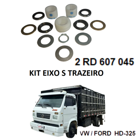 V-HD2 REPARO EIXO S TRAZEIRO MASTER 325 HD /EIXOS 32 MM 4406729 VWC - 7100/8140 2 RD 607 045 FORD - 814,816 QUINELATO QA-5645 - Imagem 3